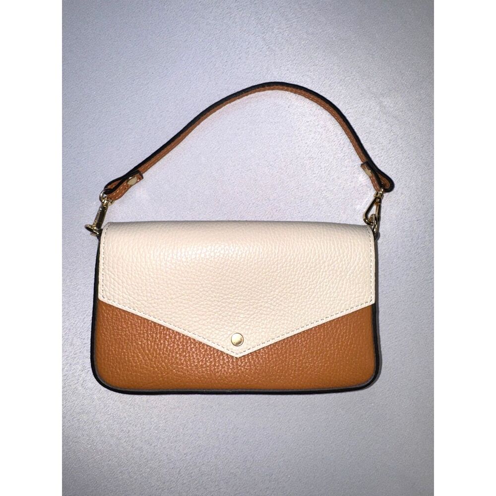 Borse Pelle, light Brown and Cream Leather bag.